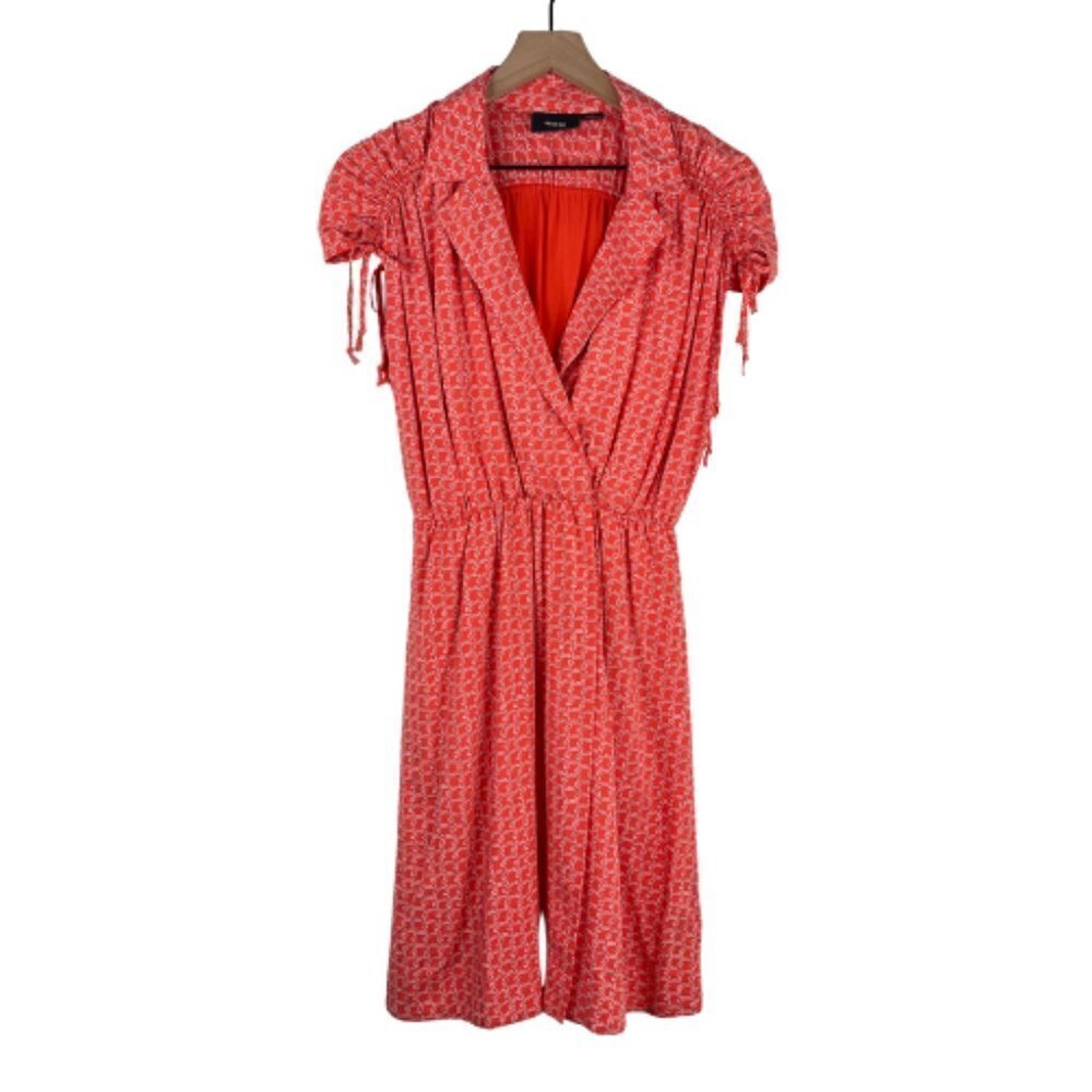 Maeve Dress XS Anthropologie Orange Short Sleeve Elastic Waist Carlotta Dress